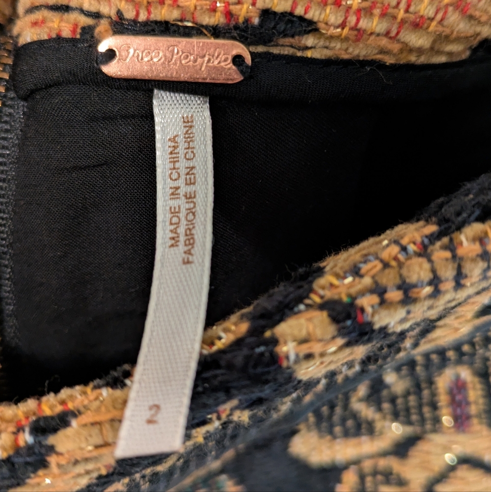 Free People Winter Warrior Brocade Mini Skirt - Picture 7 of 9